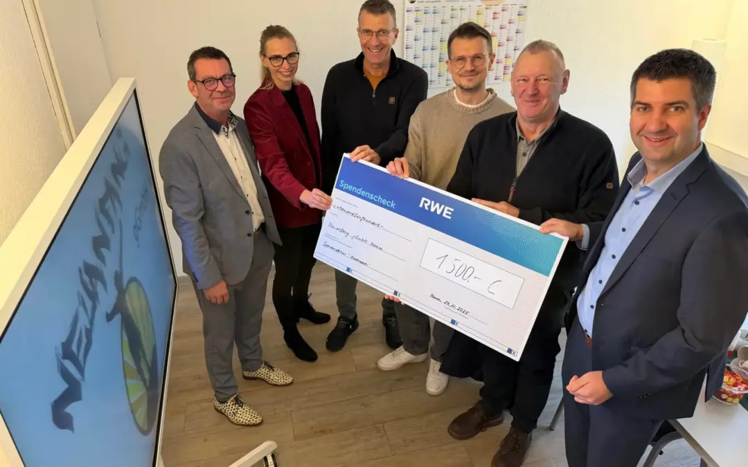 RWE-Mitarbeiter spenden 1500 Euro an Jugendhilfeeinrichtung